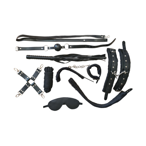 Idea Leather BDSM bondážní sada 10 kusů