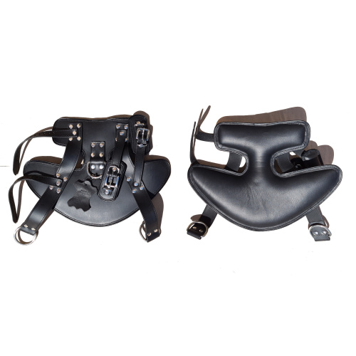Zorba Leather Závěsná pouta nohy černá XD137-1