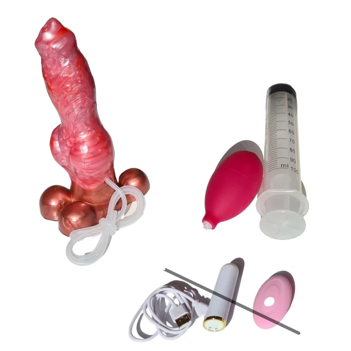 Squirting vibrierender Dildo Deutscher Schäferhund
