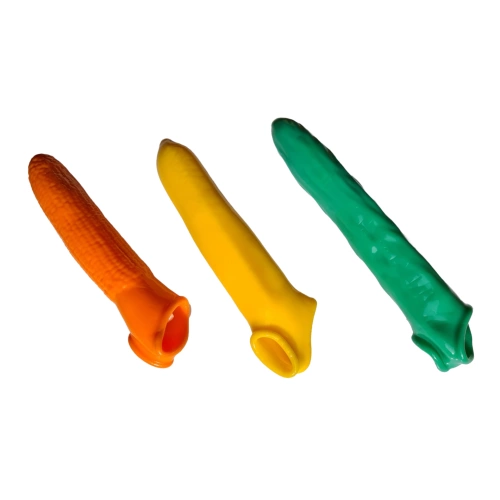 Penis pouzdra kukuřice, bánán, okurka.