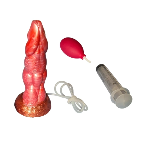 Stříkací dildo bestie Hou z extra měkkého silikonu