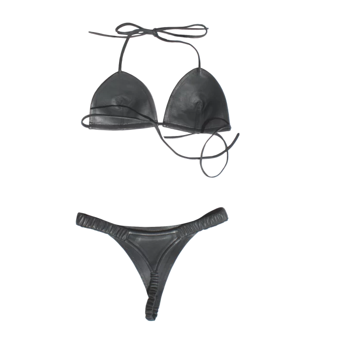 sutien din piele, chilotei din piele piele de calitate, lenjerie, spate