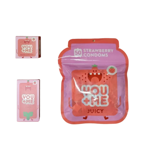 You Me Condom Juicy Jahoda 3ks, 12s, 50ks